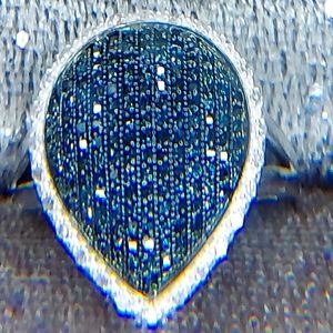 Dark Blue Diamonds and Diamond ring